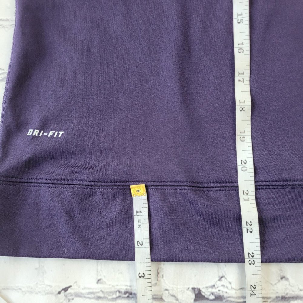 NIKE Woman’s PRO HYPERWARM SIDE TIE long sleeve turtleneck TOP purple size S - Picture 4 of 14